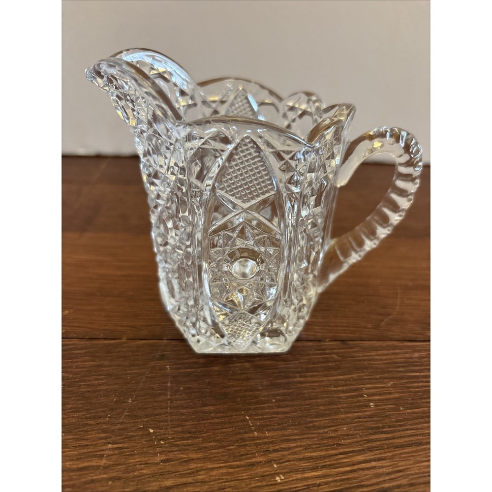 McKEE‎ ROTEC Clear Glass Berry CREAMER Rare 4"